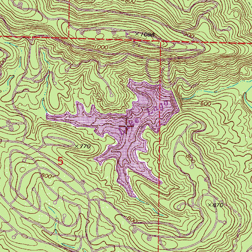 Topographic Map of Lake Lago, AR