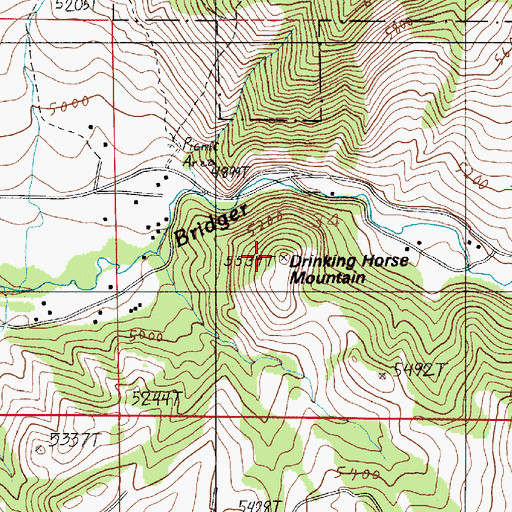 Topographic Map of 01S06E34CA__01 Spring, MT