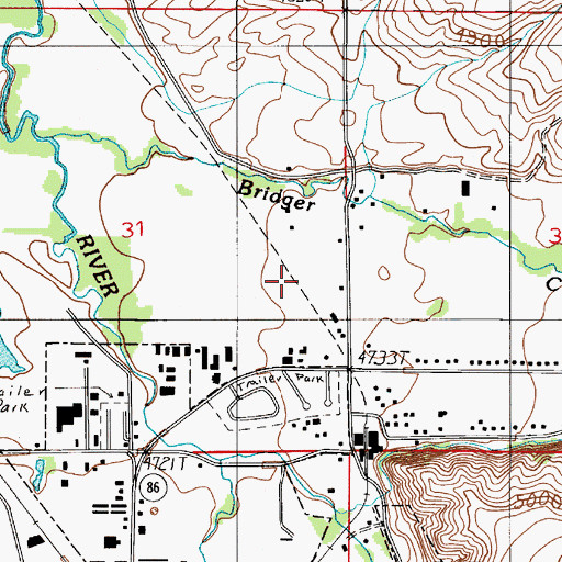 Topographic Map of 01S06E31DA__01 Well, MT
