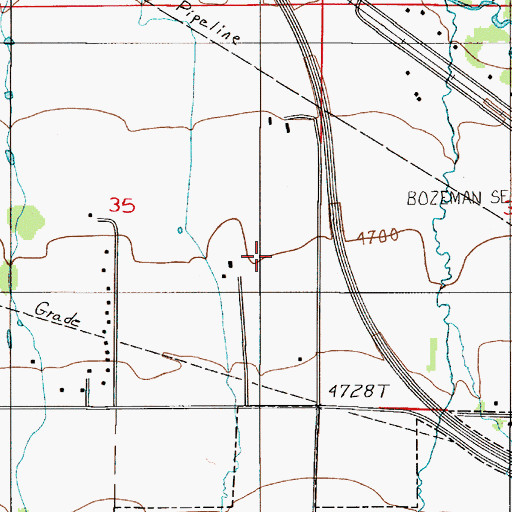 Topographic Map of 01S05E35DA__01 Well, MT
