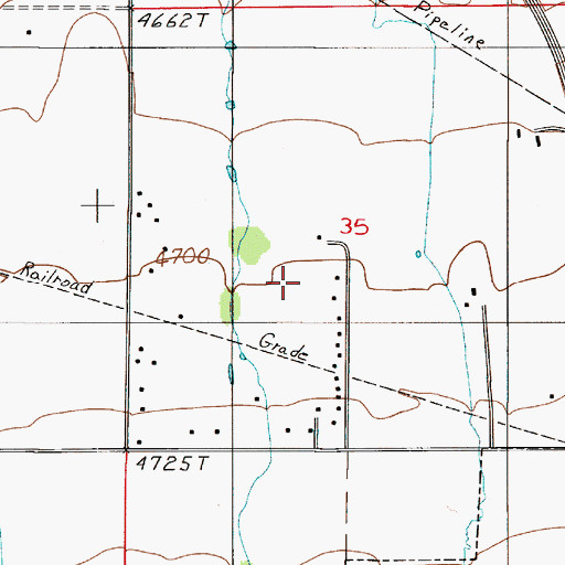 Topographic Map of 01S05E35CA__01 Well, MT
