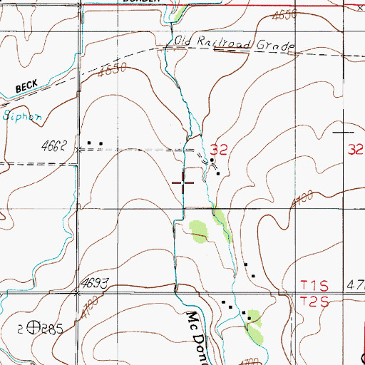 Topographic Map of 01S05E32CA__01 Well, MT