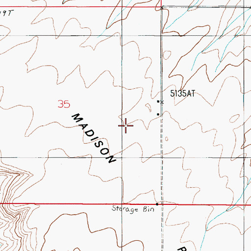 Topographic Map of 01S02E35DA__01 Well, MT