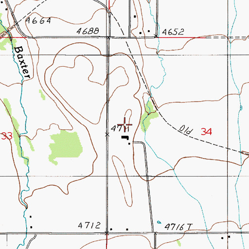 Topographic Map of 01S06E34BC__01 Spring, MT
