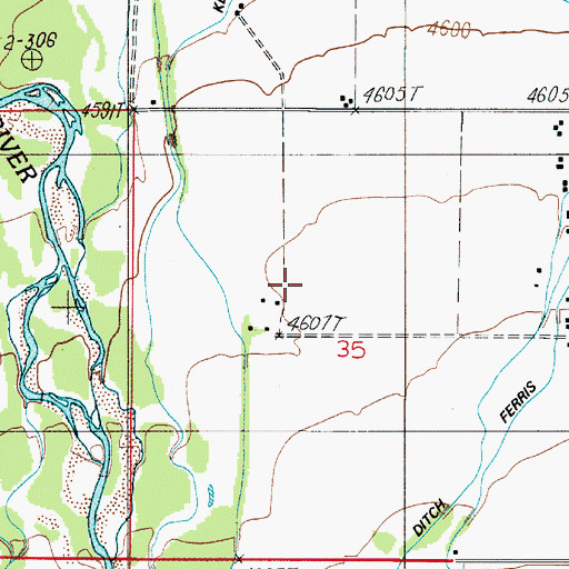 Topographic Map of 01S04E35BD__01 Well, MT