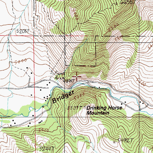 Topographic Map of 01S06E34BD__01 Spring, MT