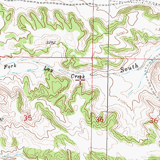 Topographic Map of 01S43E35AADB01 Well, MT