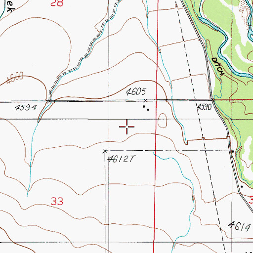 Topographic Map of 01S04E33AA__01 Well, MT