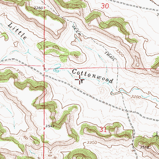 Topographic Map of 01S41E31BABC01 Well, MT