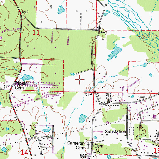 Topographic Map of 4-H Camp Lake Dam, AR