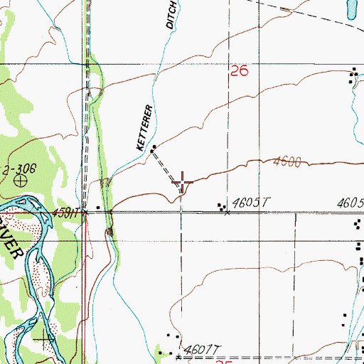 Topographic Map of 01S04E26CD__01 Well, MT