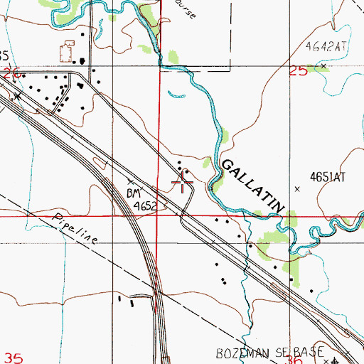 Topographic Map of 01S05E25CC__01 Well, MT