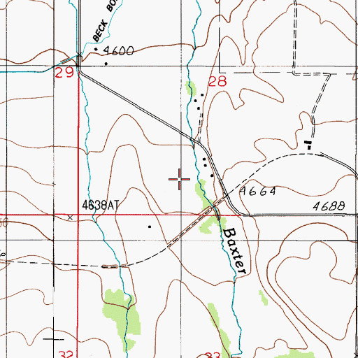 Topographic Map of 01S05E28CD__01 Well, MT