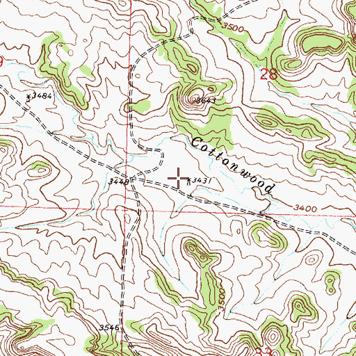 Topographic Map of 01S40E28CCDA01 Well, MT