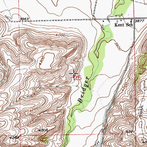 Topographic Map of 01S16E25____01 Well, MT