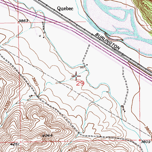 Topographic Map of 01S17E29BDDD01 Well, MT