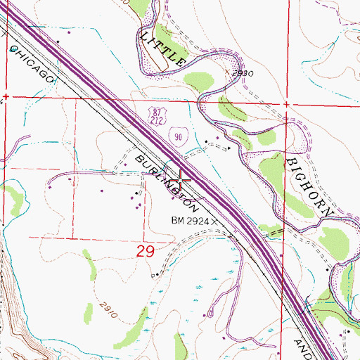 Topographic Map of 01S34E29AB__02 Well, MT