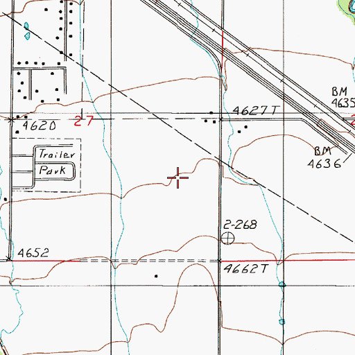 Topographic Map of 01S05E27DA__01 Well, MT