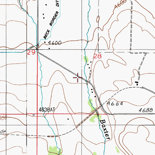Topographic Map of 01S05E28CA__01 Well, MT