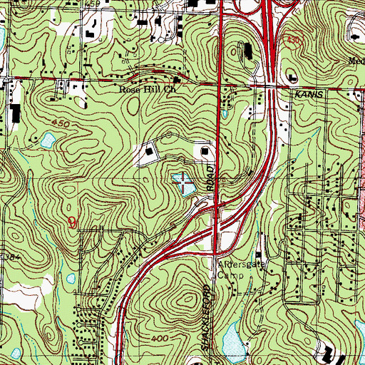 Topographic Map of Sandpiper Lake, AR