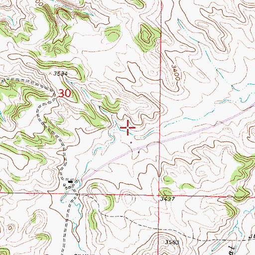 Topographic Map of 01S43E30DACA01 Well, MT