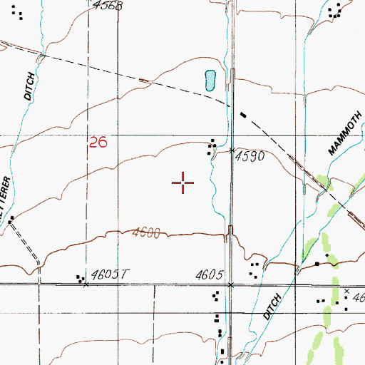 Topographic Map of 01S04E26DA__01 Well, MT