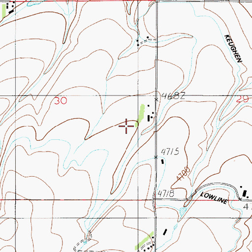 Topographic Map of 01S04E30DA__01 Well, MT