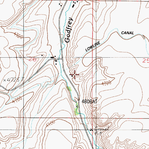 Topographic Map of 01S03E26DA__01 Well, MT
