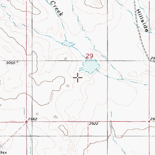 Topographic Map of 01S53E29CA__01 Well, MT
