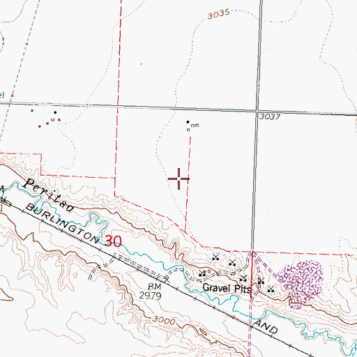 Topographic Map of 01S33E30A___01 Well, MT