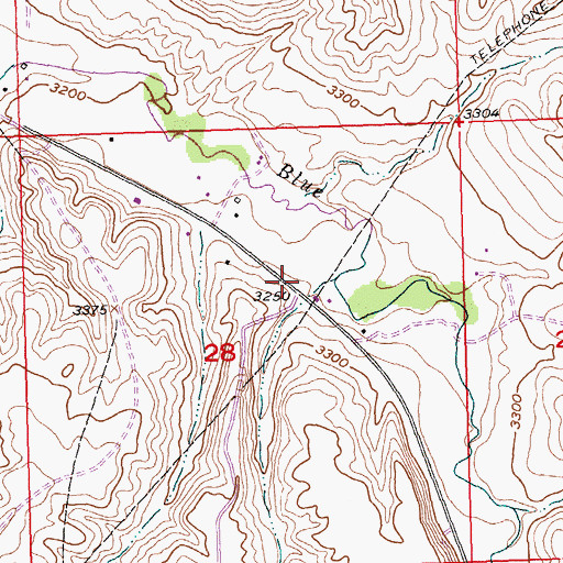 Topographic Map of 01S26E28ACAC01 Well, MT