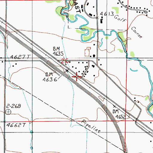 Topographic Map of 01S05E26DB__01 Well, MT