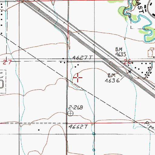 Topographic Map of 01S05E26CB__01 Well, MT