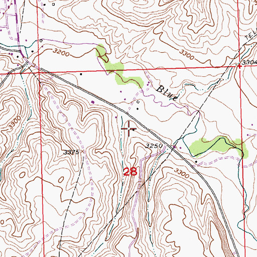 Topographic Map of 01S26E28BACD01 Well, MT
