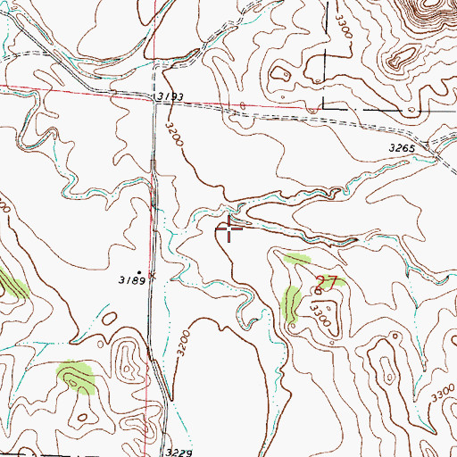 Topographic Map of 01S46E27BCBC01 Well, MT