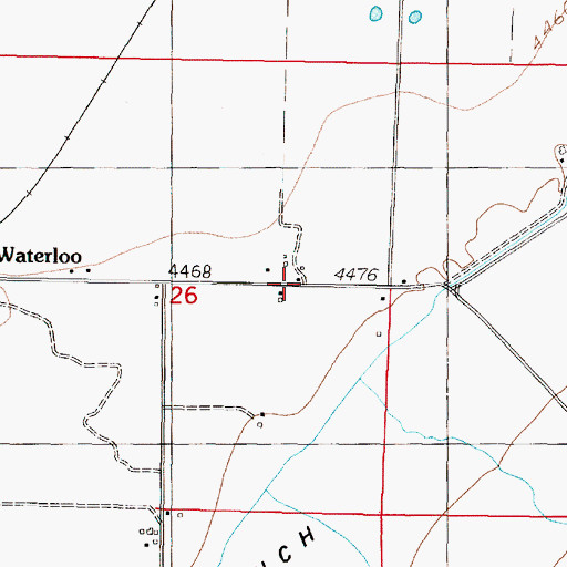 Topographic Map of 01S05W26ADCC01 Well, MT
