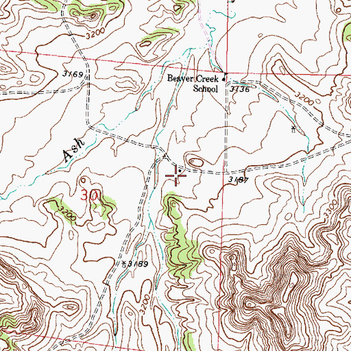 Topographic Map of 01S46E30ADCA01 Well, MT