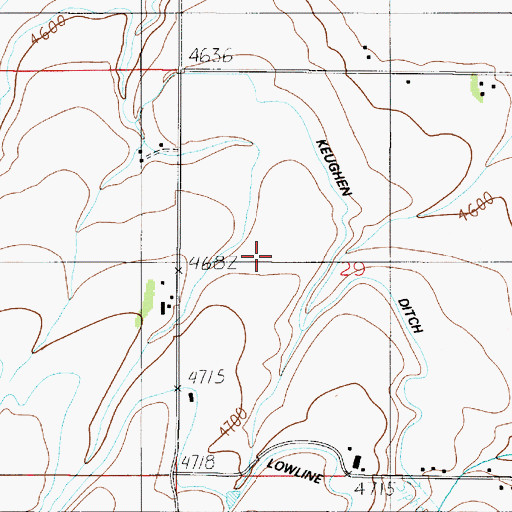 Topographic Map of 01S04E29BDCD02 Well, MT