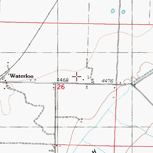 Topographic Map of 01S05W26DCD_01 Well, MT
