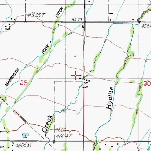 Topographic Map of 01S04E25ADDD01 Well, MT
