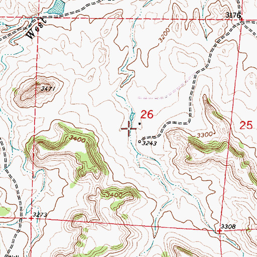 Topographic Map of 01S42E26DBAB01 Spring, MT