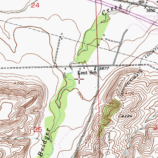 Topographic Map of 01S16E25AAAC01 Well, MT