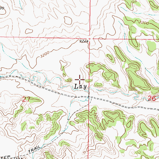 Topographic Map of 01S43E27ADAD01 Well, MT