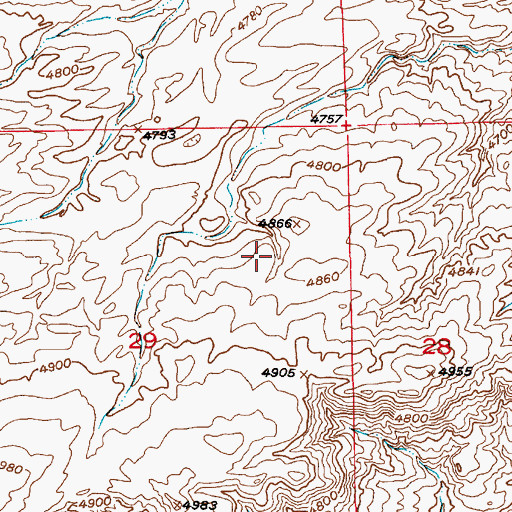 Topographic Map of 01S10E29A___01 Well, MT