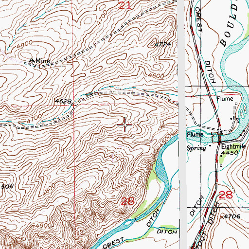 Topographic Map of 01S14E28BABB01 Spring, MT