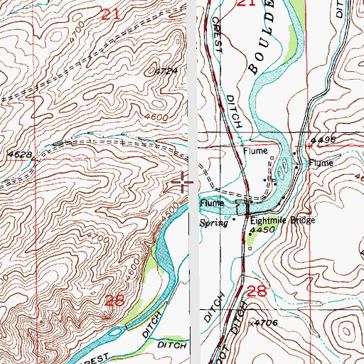 Topographic Map of 01S14E28ABBD01 Well, MT