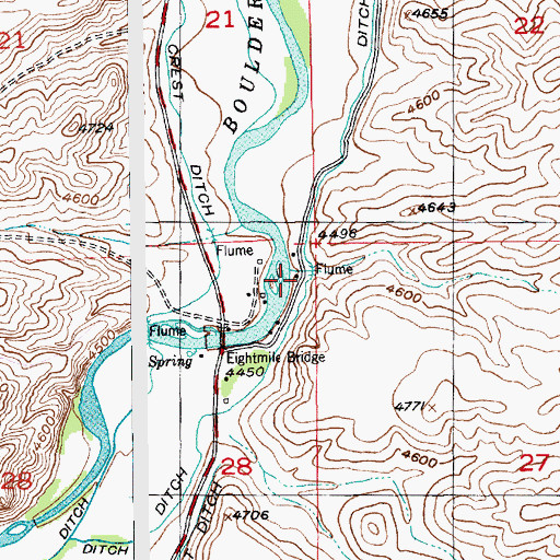 Topographic Map of 01S14E28AAAD01 Well, MT