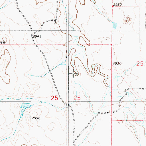 Topographic Map of 01S55E27CBA_01 Well, MT