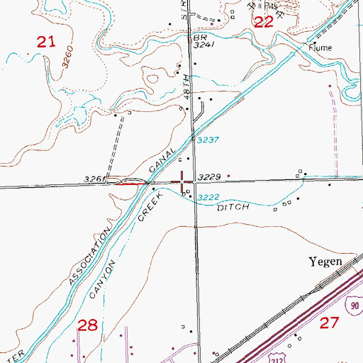 Topographic Map of 01S25E21DDDD01 Well, MT
