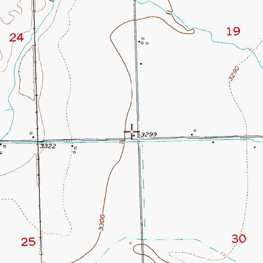 Topographic Map of 01S24E24DDDD01 Well, MT